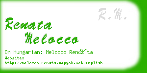 renata melocco business card